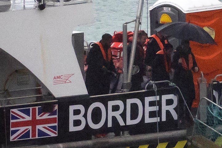 Home Secretary Suella Braverman visits a Border Force facility on November 03, 2022 in Dover, England. 