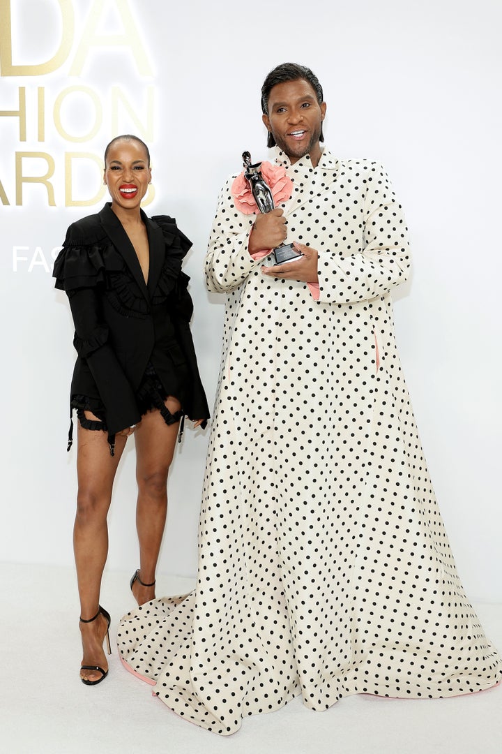 Kerry Washington and Law Roach attend the CFDA Fashion Awards at Casa Cipriani on Nov. 7 in New York City.