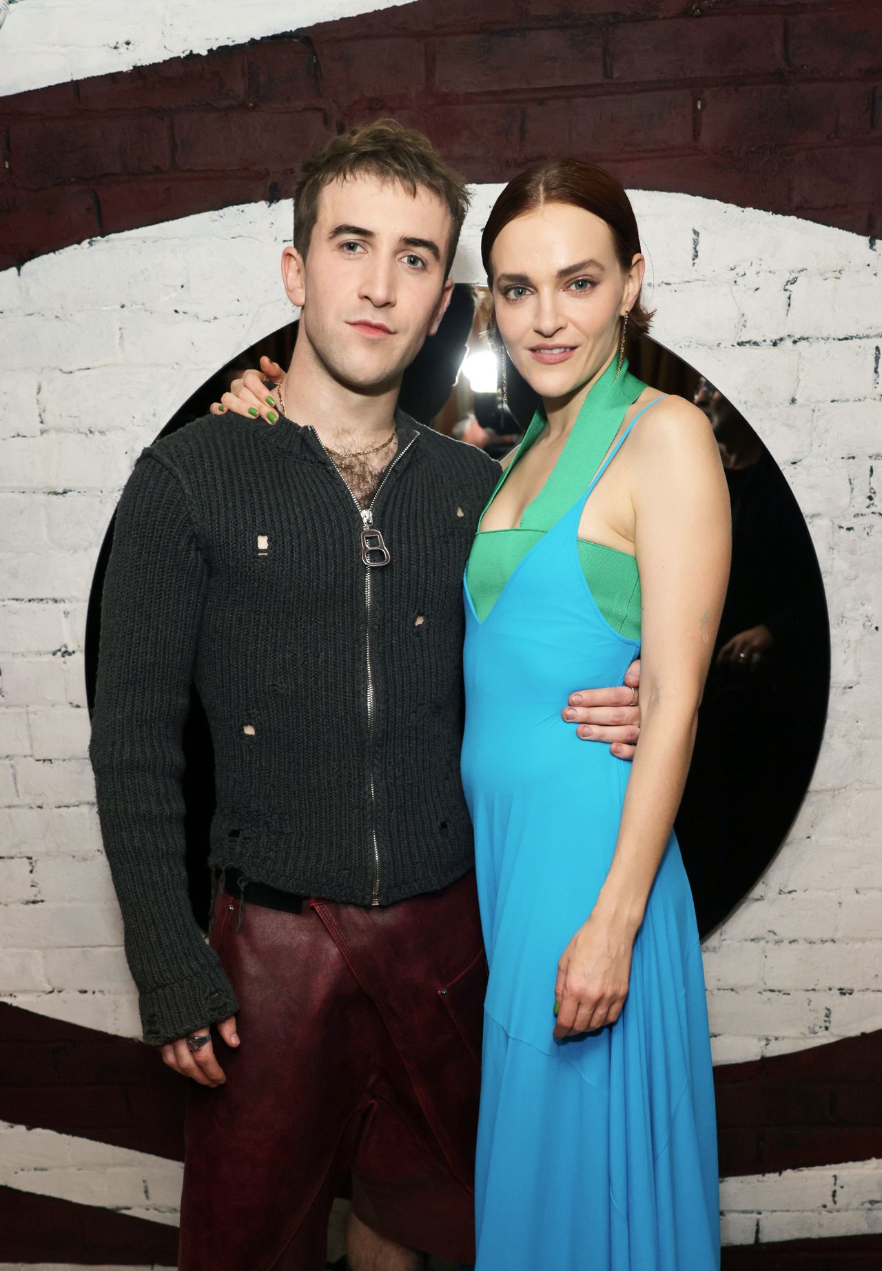 Callum and co-star Madeline Brewer pictured after their Gala Night performance of Cabaret last month