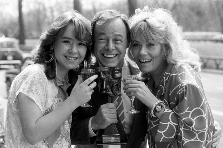 Bill with co-stars Wendy Richard and Susan Tully in the early years of EastEnders