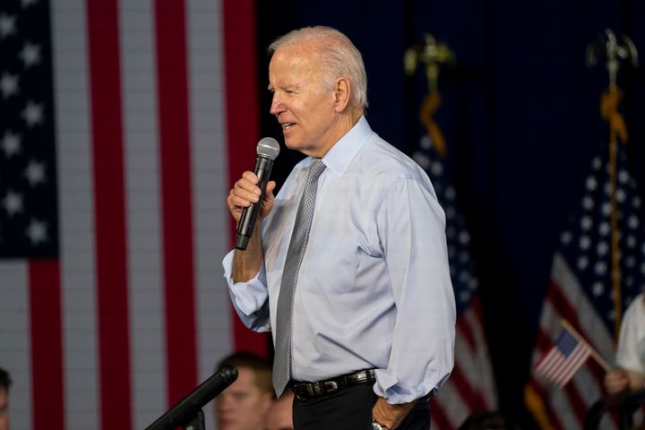 President Joe Biden speaks at a campaign rally for Democratic gubernatorial candidate Wes Moore at Bowie State University on Nov. 7, 2022, in Bowie, Maryland.