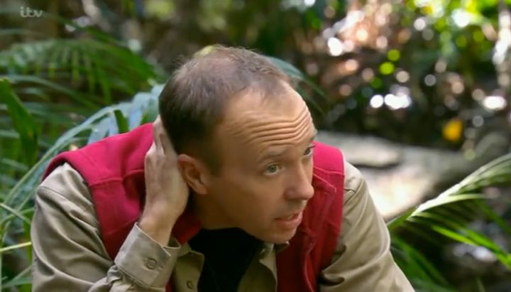 Matt Hancock's first appearance in the jungle caused a stir