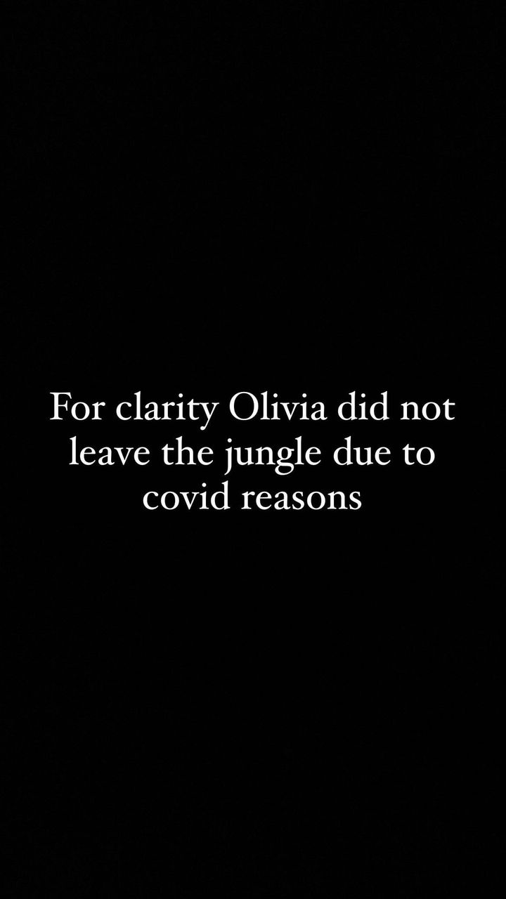 Olivia's team shared a statement about her exit on Instagram