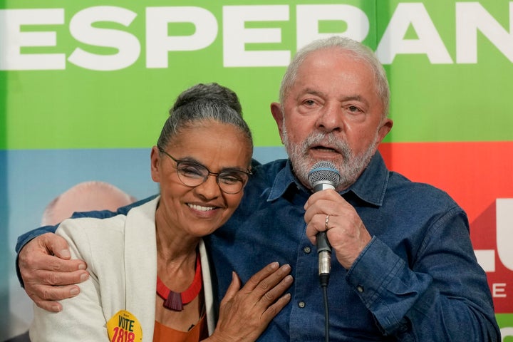 Brazil's president-elect Luiz Inacio Lula da Silva and former environmental minister Marina Silva in September.