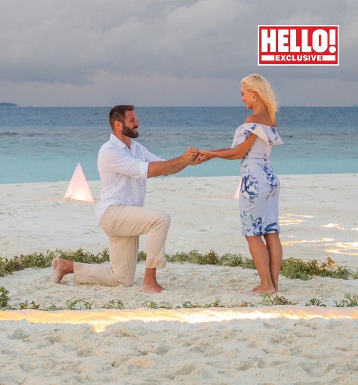 Ben and Kristina pictured in the Maldives