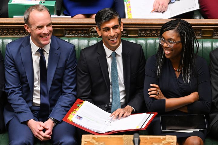 Dominic Raab and Rishi Sunak at prime minister's questions last week.