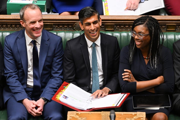 Dominic Raab and Rishi Sunak at prime minister's questions last week.