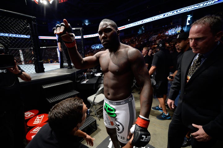 Anthony ''Rumble'' Johnson before a bout in 2014.