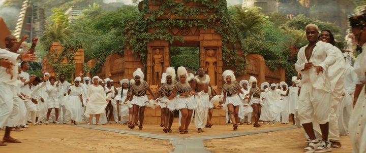 The late Chadwick Boseman receives a tribute fit for a king in a beautiful scene from "Black Panther: Wakanda Forever."