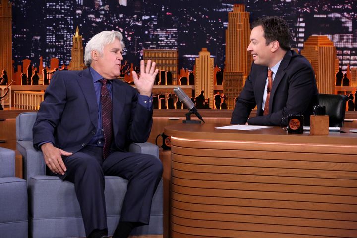 Jay with his Tonight Show successor Jimmy Fallon in 2016