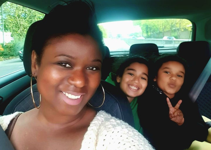 Brenda Gabriel with her two children: 'Set your day up into blocks of time'