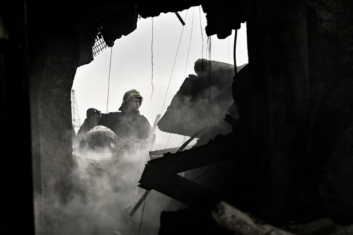 Destrozos tras la explosión de un misil ruso en una imagen de archivo