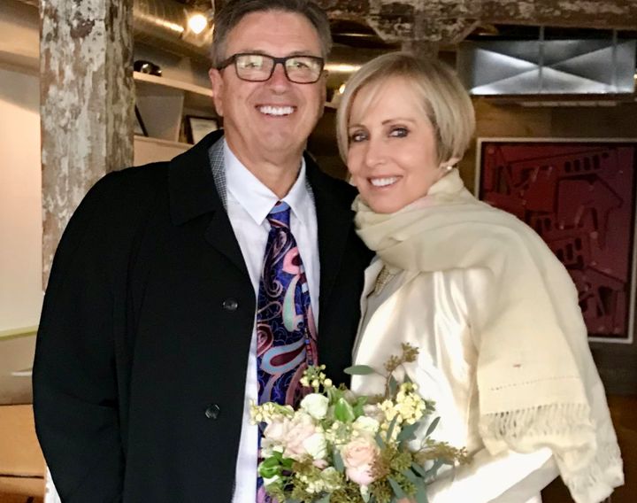 The author with her husband, Lawrence Bijou, on their wedding day in November 2017.