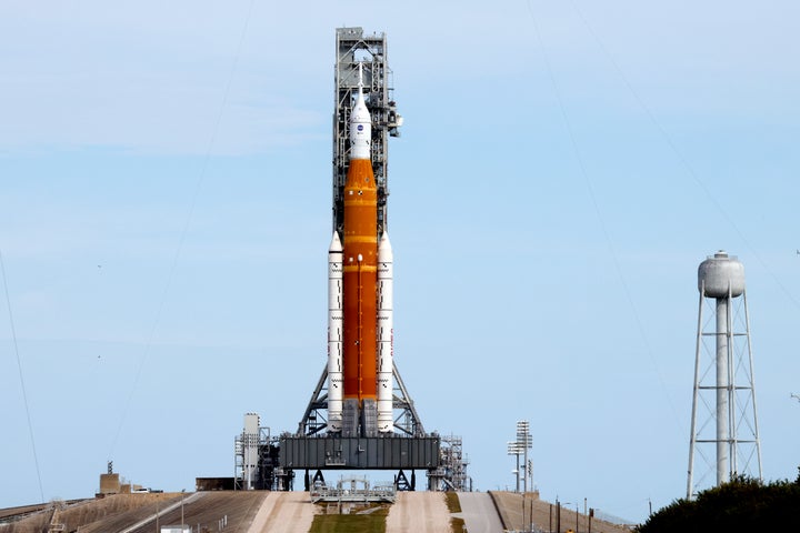 NASA’s new moon rocket blasted off on its debut flight with three test dummies aboard early Wednesday.