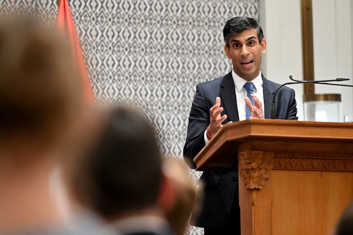 Prime Minister Rishi Sunak holds a press conference at the G20 summit in Nusa Dua, Bali, Indonesia. 