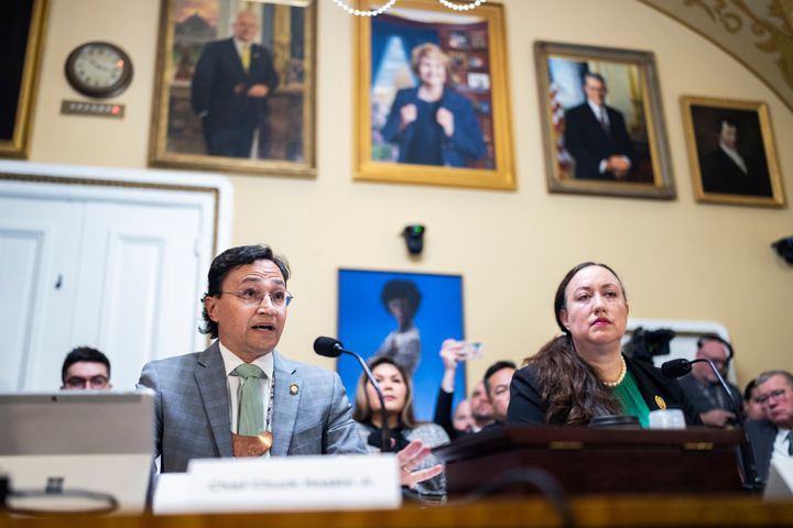 Principal Chief Chuck Hoskin Jr. of the Cherokee Nation, and Mainon Schwartz, attorney at the Congressional Research Service, appeared before the House Rules Committee to discuss the tribe's request to have a delegate seated as part of an 1835 treaty.