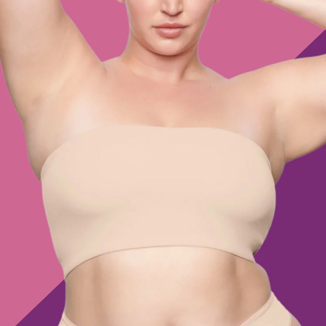 Plus size tube tops with built sale in bra