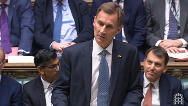 Chancellor of the Exchequer Jeremy Hunt delivering his autumn statement to MPs in the House of Commons, London.