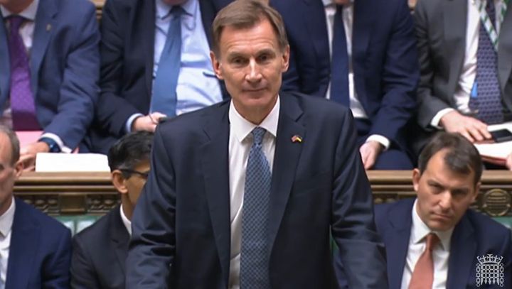 Chancellor of the Exchequer Jeremy Hunt delivering his autumn statement to MPs in the House of Commons, London. Picture date: Thursday November 17, 2022. (Photo by House of Commons/PA Images via Getty Images)