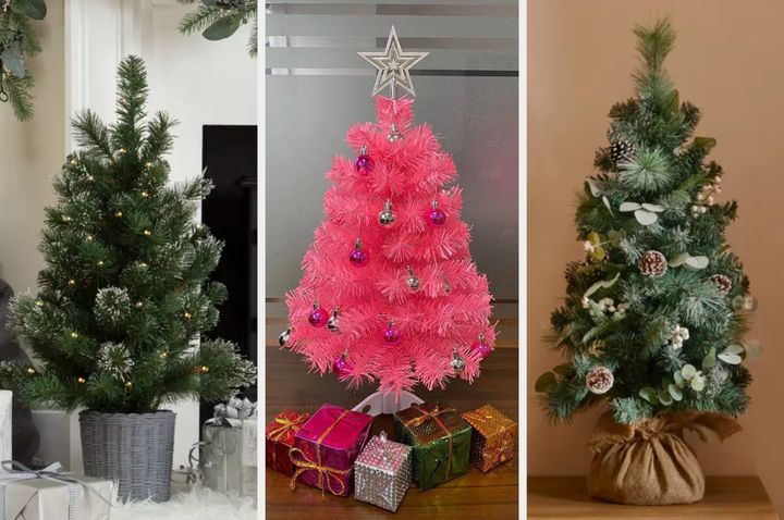 All 3ft or shorter, these Christmas trees work wonderfully in smaller spaces