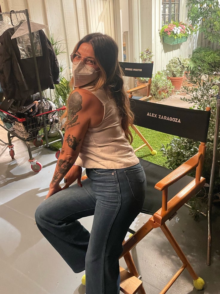 Alex Zaragoza, on set in Los Angeles, just finished writing for “Lopez vs. Lopez,” a new series that began airing Nov. 4 on NBC.