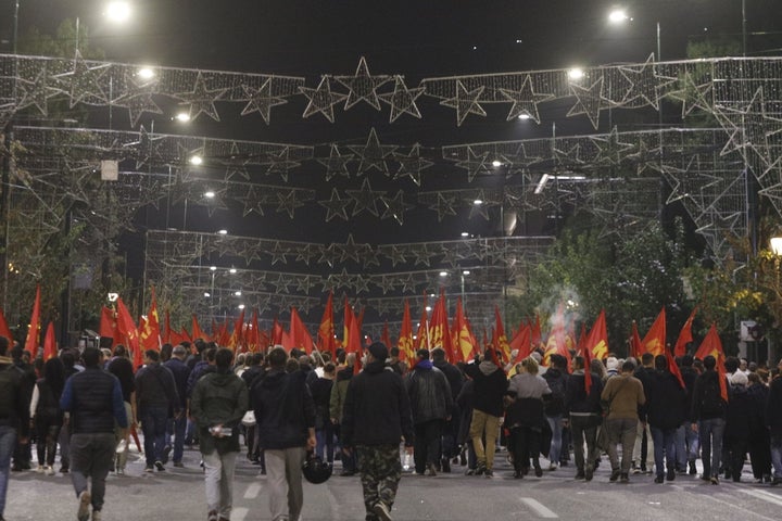 Πορεία για την 49η επέτειο από την εξέγερση του Πολυτεχνείου, Πέμπτη 17 Νοεμβρίου 2022. (ΓΙΩΡΓΟΣ ΚΟΝΤΑΡΙΝΗΣ/EUROKINISSI)