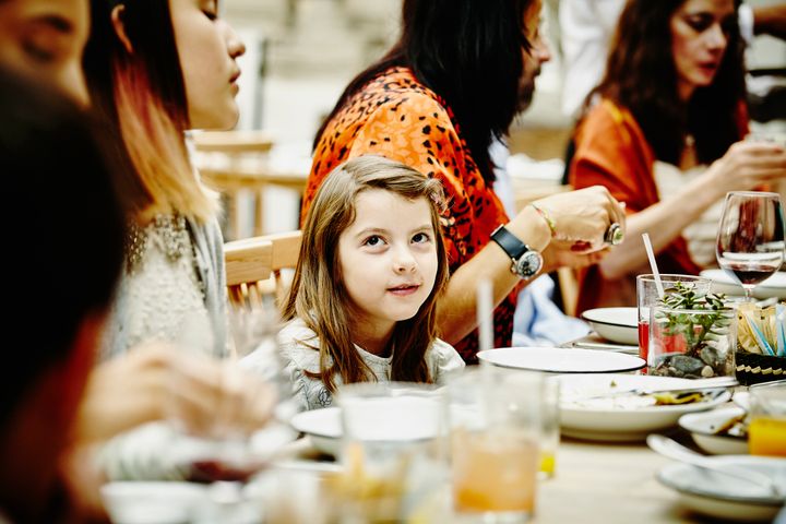 French kids generally sit at the main table, use the same dishes and eat the same foods as adults. 