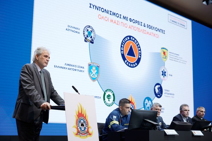 Ο Υπουργός Κλιματικής Κρίσης και Πολιτικής Προστασίας, Χρήστος Στυλιανίδης