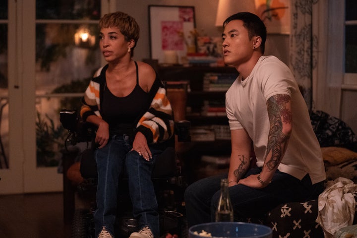 Maribel (Jillian Mercado) and Micah (Sheng) face tough times on "The L Word: Generation Q."