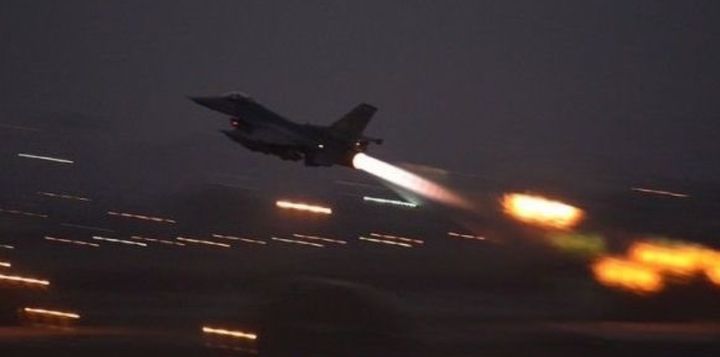 Αυτή η φωτογραφία συνοδεύει την ανάρτηση του τουρκικού υπουργείου Αμυνας για τις αεροπορικές επιδρομές στη Συρία.