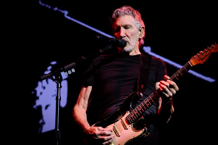 English musician, singer-songwriter, composer, and co-founder of the progressive rock band Pink Floyd, Roger Waters, performs at a sold-out show at ScotiaBank Arena in Toronto.