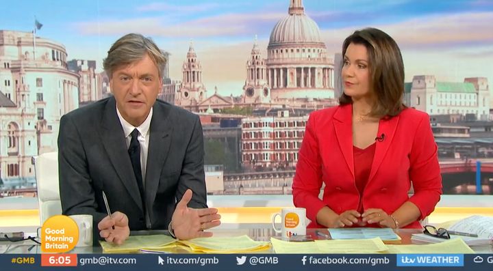 Richard Madeley and Susanna Reid in the Good Morning Britain studio