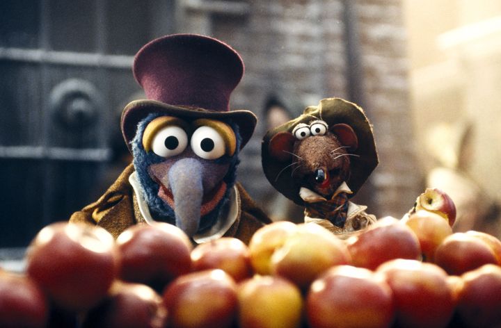 Gonzo The Great depicts Charles Dickens in the Muppet Christmas Carol