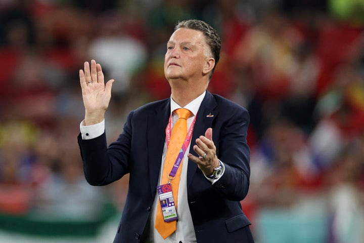 Louis van Gaal, an einem Punkt im Spiel gegen Senegal moderat „positiv“.