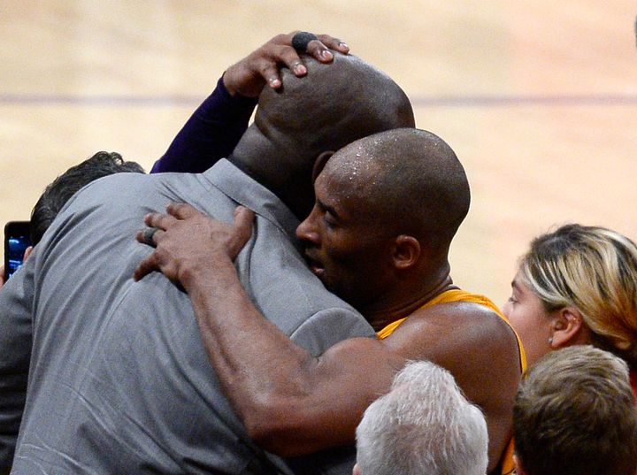 Shaquille O'Neal (left) and Kobe Bryant were able to put their differences aside before Bryant's tragic death.