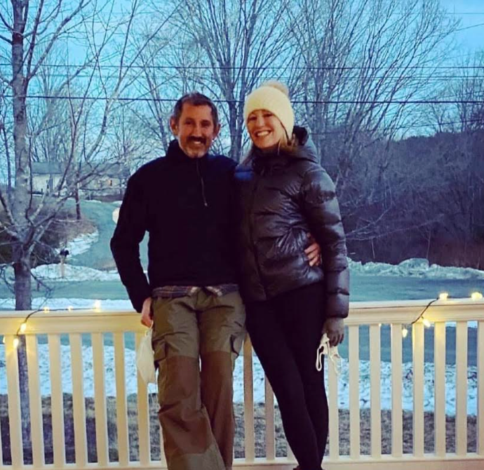 The author and her husband, Alex, at the Inn in Vermont where they got married. "This was on our 8th wedding anniversary," she writes.