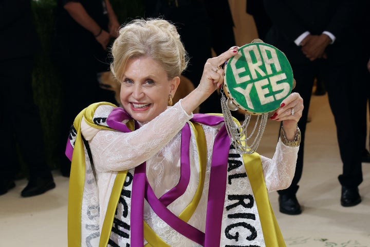 Rep. Carolyn Maloney attends the 2021 Met Gala benefit "In America: A Lexicon of Fashion" at the Metropolitan Museum of Art on Sept. 13, 2021, in New York City. 