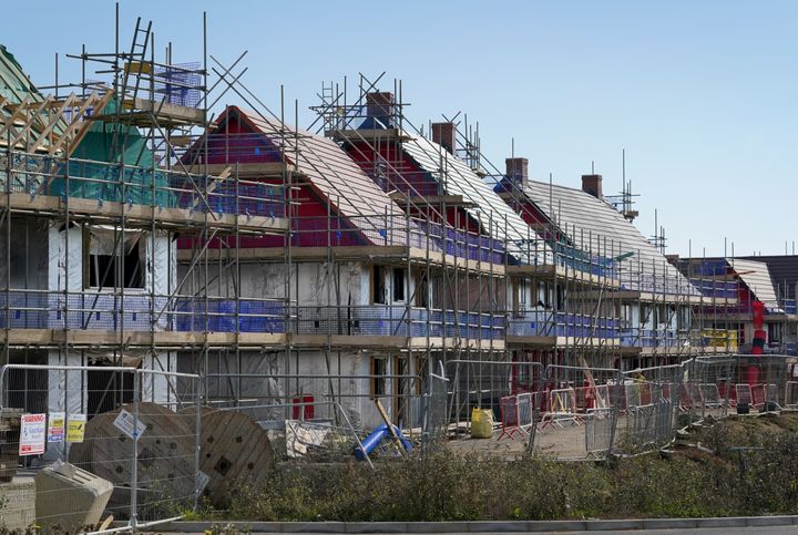 A new housing estate under construction in Ashford, Kent. 