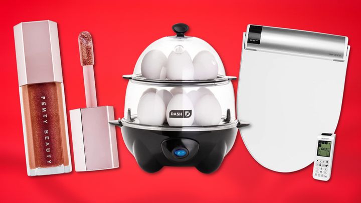 Fenty Beauty gloss bomb, Dash rapid egg cooker, Bio Bidet smart toilet seat
