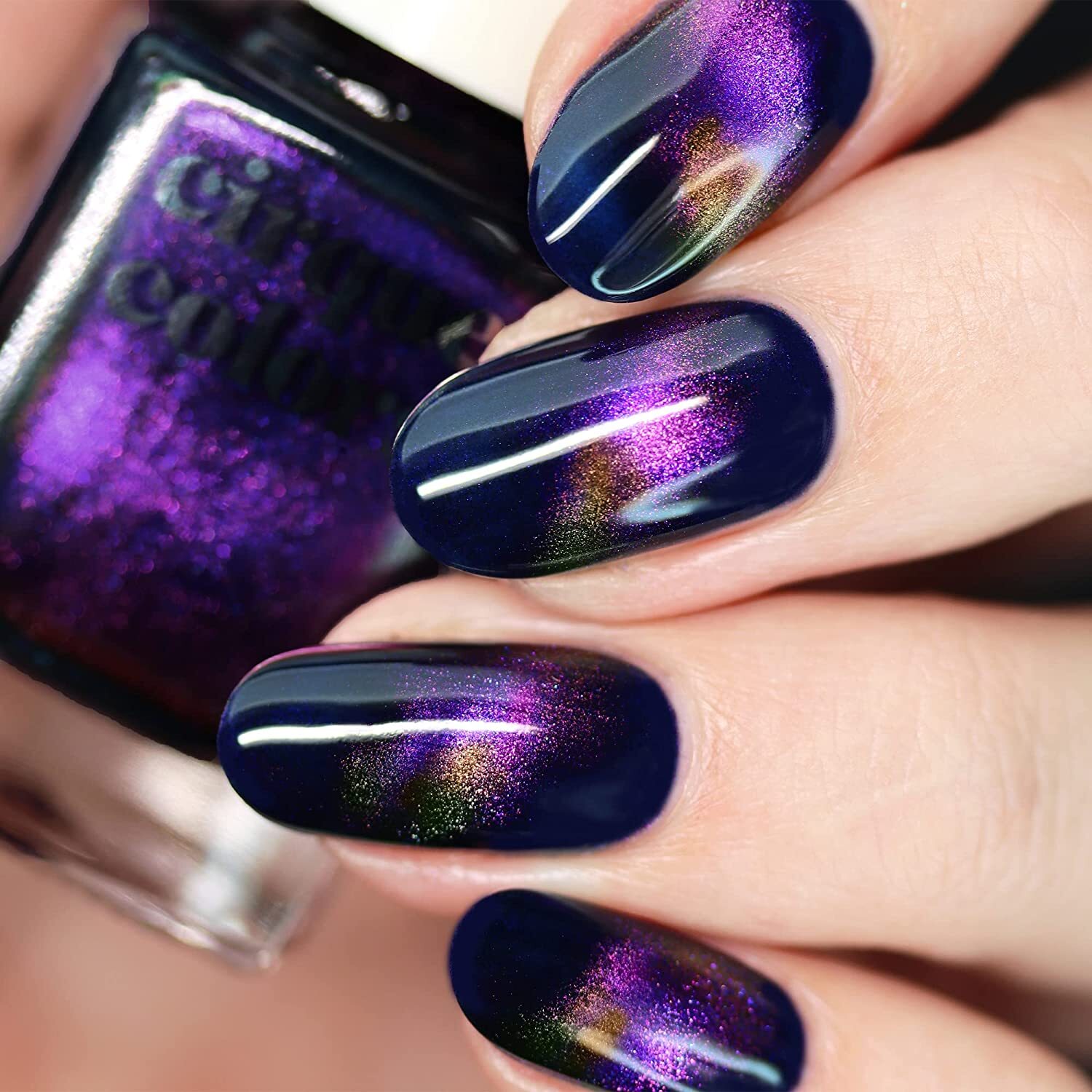 Buy Black Orchid Deep Burgundy / Plum Vampy Holographic Nail Polish Online  in India - Etsy