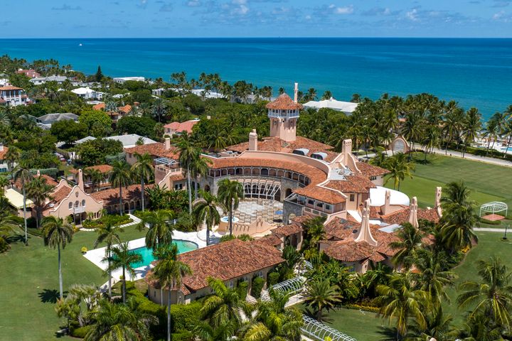 FILE - An aerial view of former President Donald Trump's Mar-a-Lago club in Palm Beach, Fla., on Aug. 31, 2022.