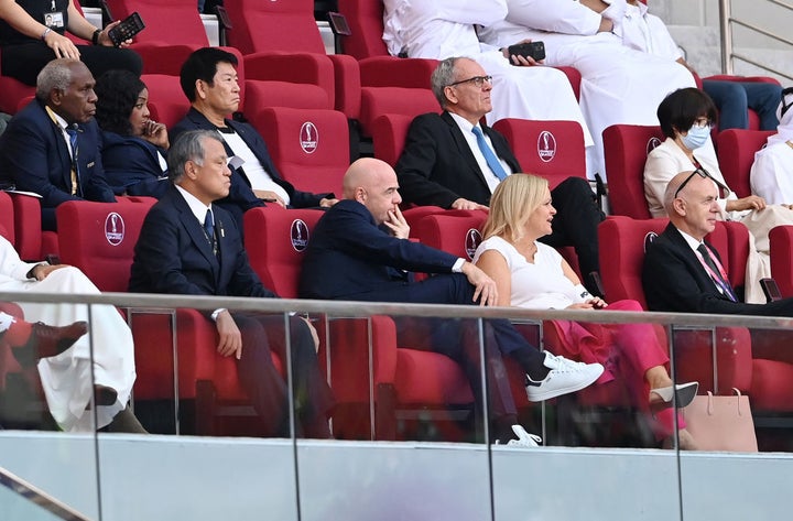 Gianni Infantino junto a Nancy Faeser.