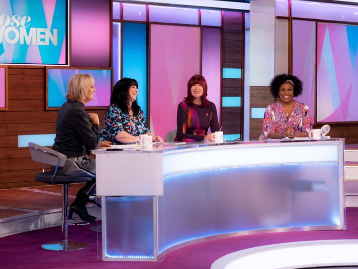 Coleen with fellow Loose Women panellists Jane Moore, Janet Street-Porter and Brenda Edwards