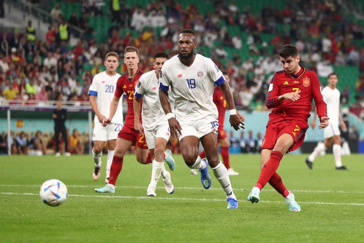 Morata, en la acción del 7-0