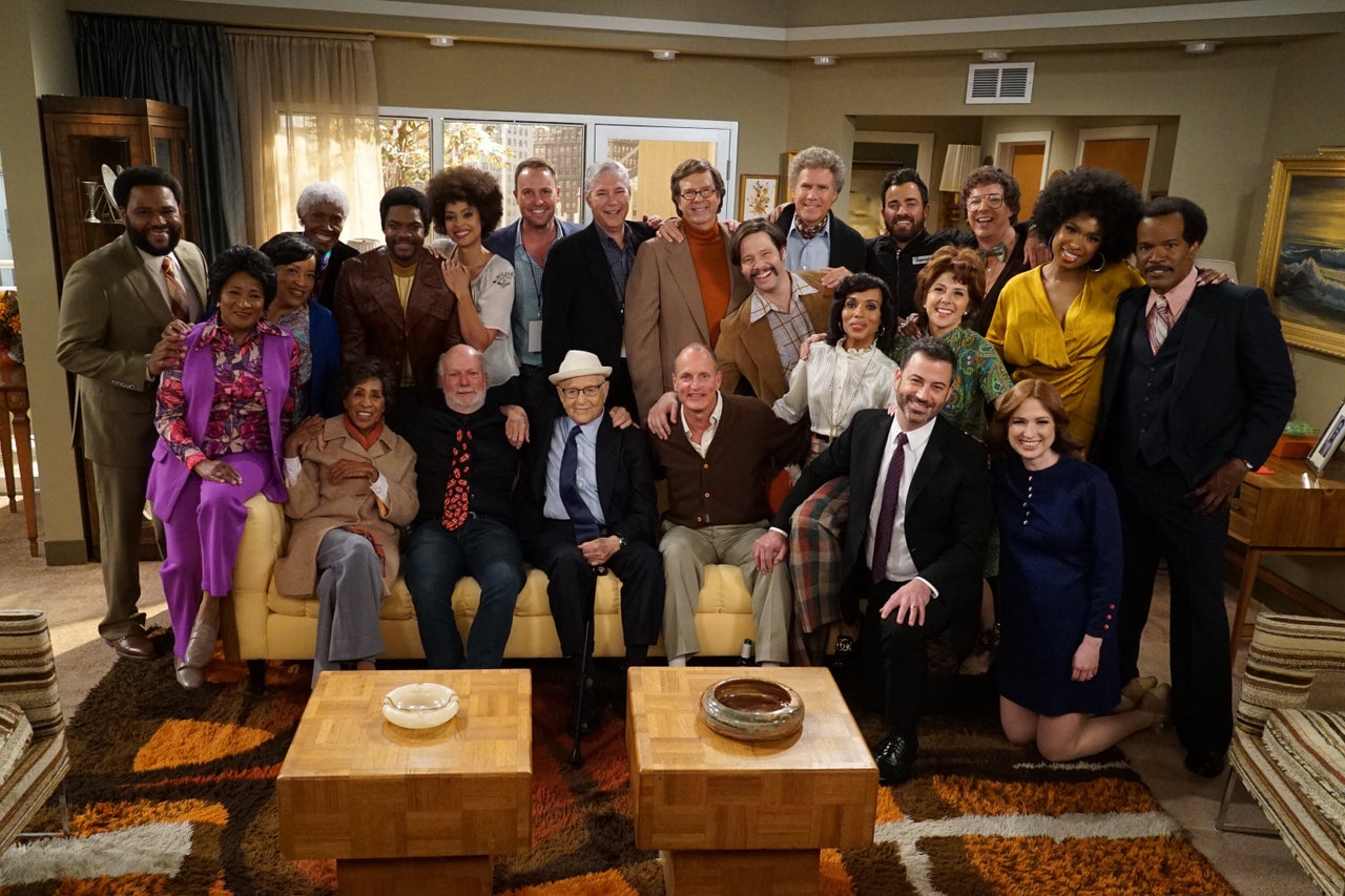 Late night host Jimmy Kimmel presents a live, 90-minute prime-time event in tribute to classic television sitcoms in May 2019. "Live in Front of a Studio Audience: Norman Lear's 'All in the Family' and 'The Jeffersons'" teams Kimmel with Lear and executive producers Brent Miller, Will Ferrell, Adam McKay and Justin Theroux.