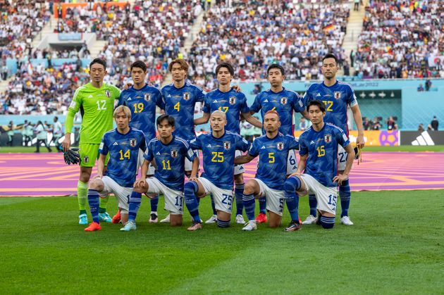 サッカー日本代表＝2022年11月23日、ハリーファ国際スタジアム