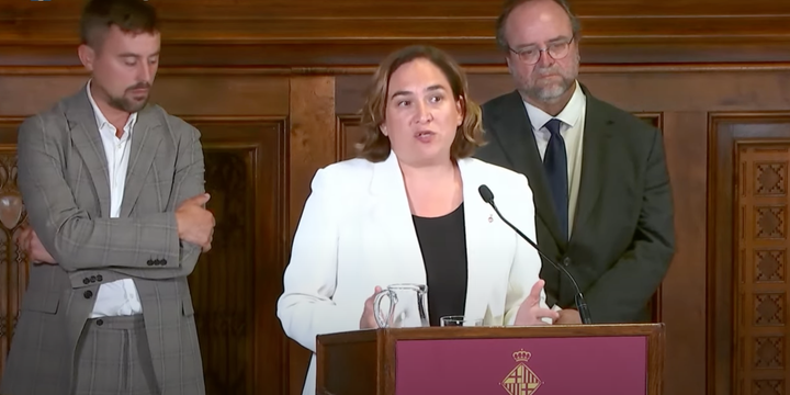 Ada Colau, durante un acto.