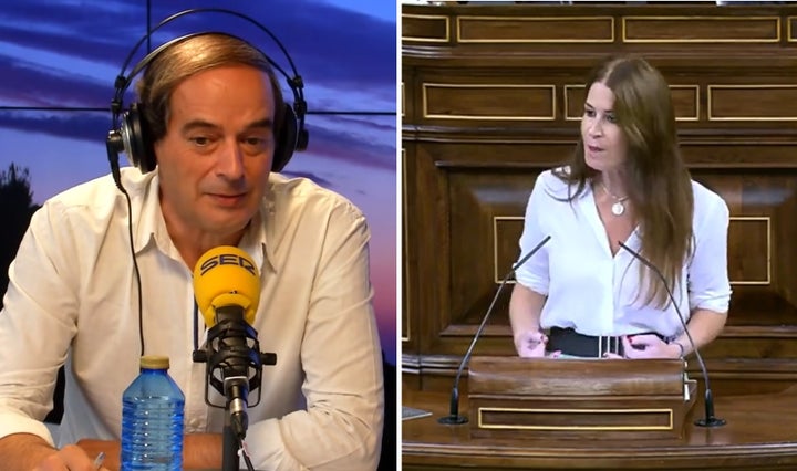 Isaías Lafuente y la diputada de Vox Carla Toscano.