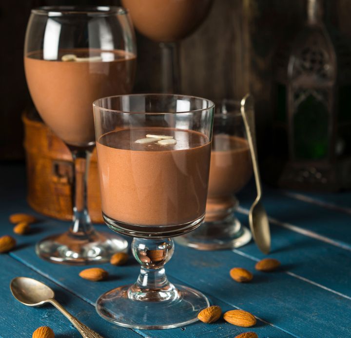 Vegan almond chocolate pudding