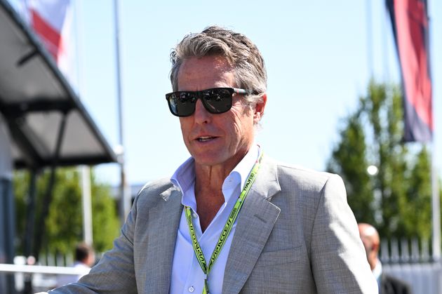 MONZA, ITALY - SEPTEMBER 12: Hugh Grant attends the F1 Grand Prix of Italy on September 12, 2022 in Monza, Italy. (Photo by Stefano Guidi/GC Images)